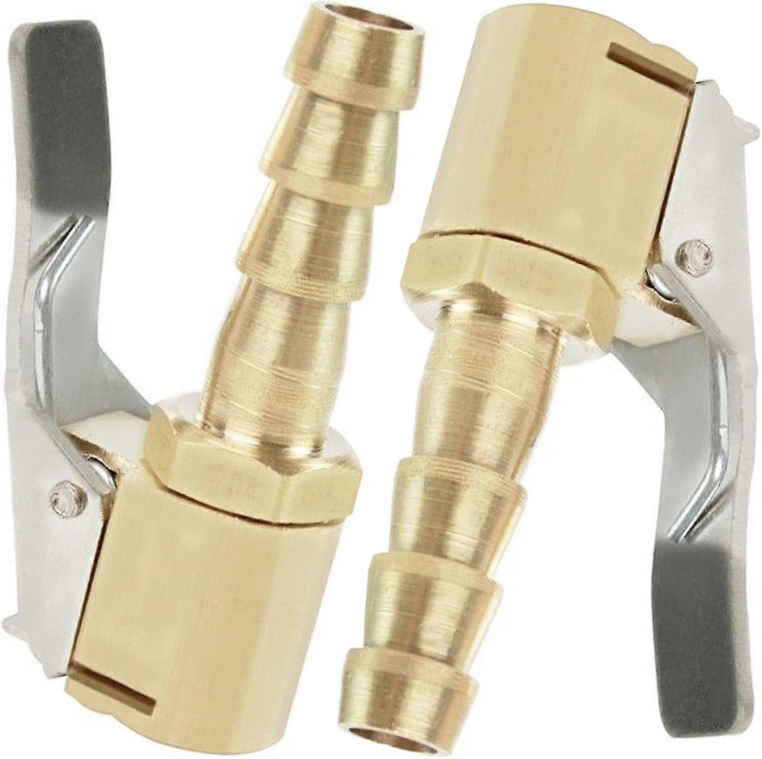 Stück Inflatordüse, Autoreifen-Inflatordüse, Inflatordüse mit Clip, Aufblasventil-Clip-Klemmverbinder-Adapter, für Reifenventile, Messing, 8mm