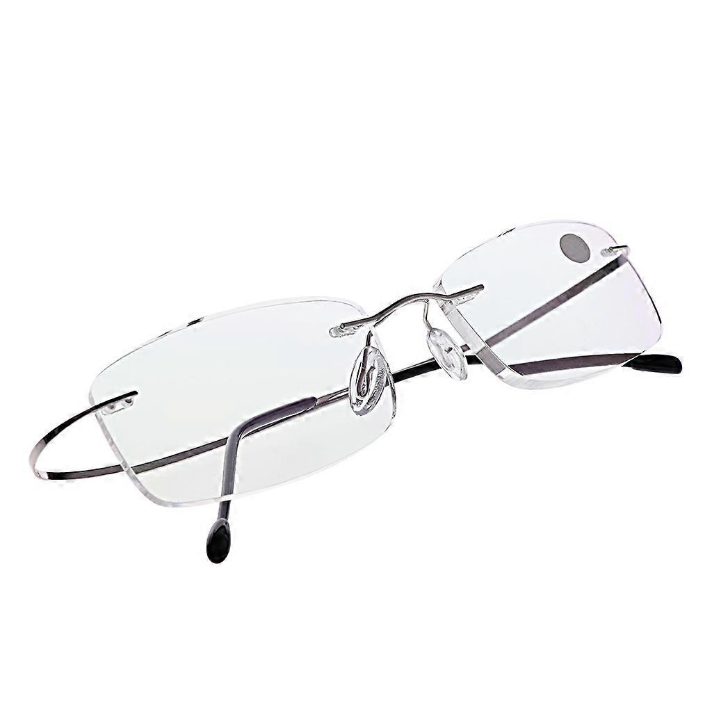 Ultralight for Titanium Rimless Reading Glasses Unisex+1.0~+3.5 Diopter Compact