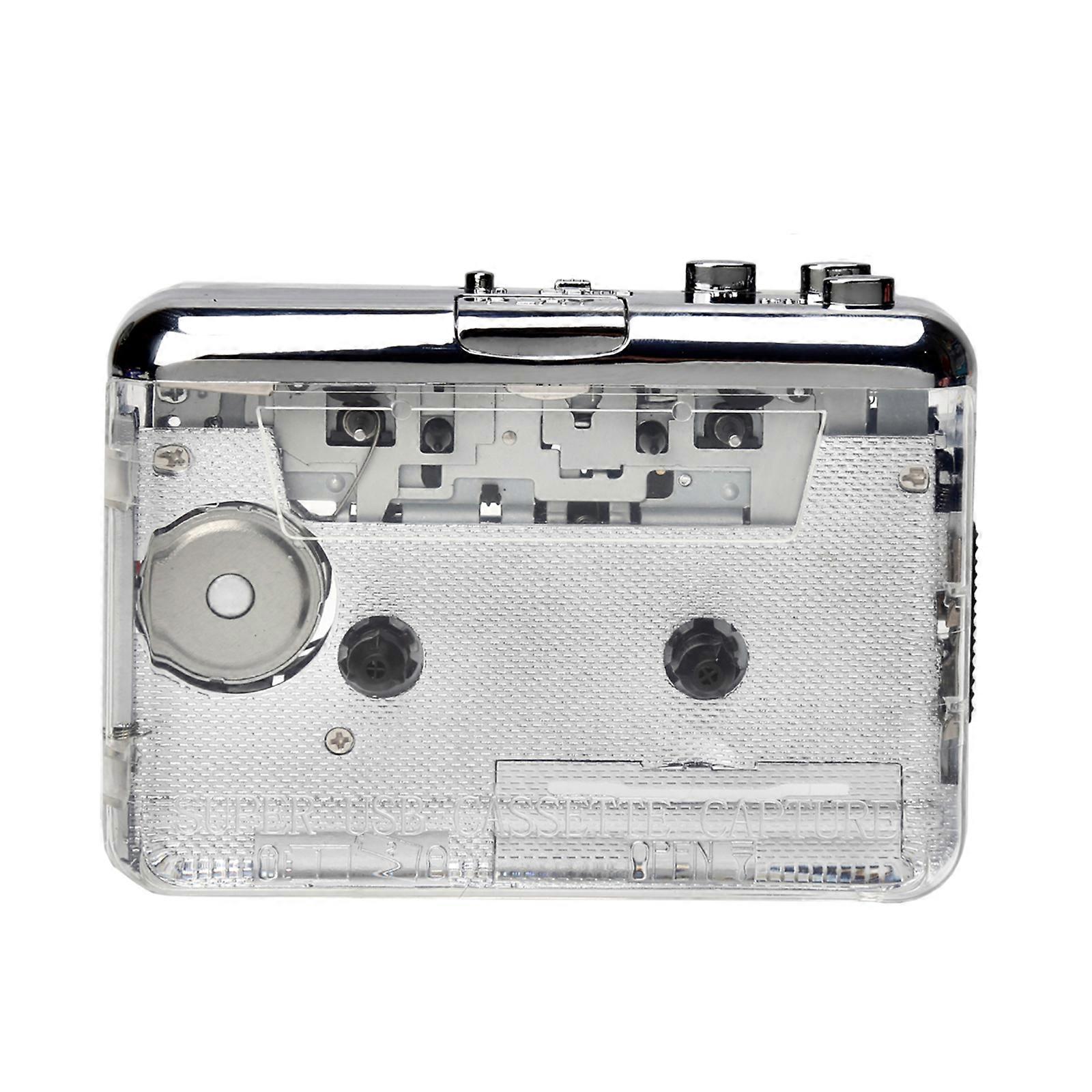 2 AA Batteries or USB Powered Cassette Player MP3 Converter with Earphone