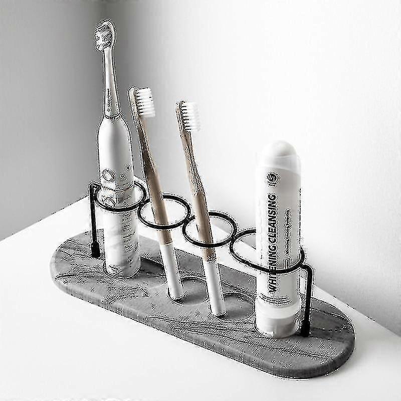 Toothbrush Base Frame Storage Rack Bath Accessories Tooth Brush Toothpaste Stand Shelf Cup Holder-MXBC