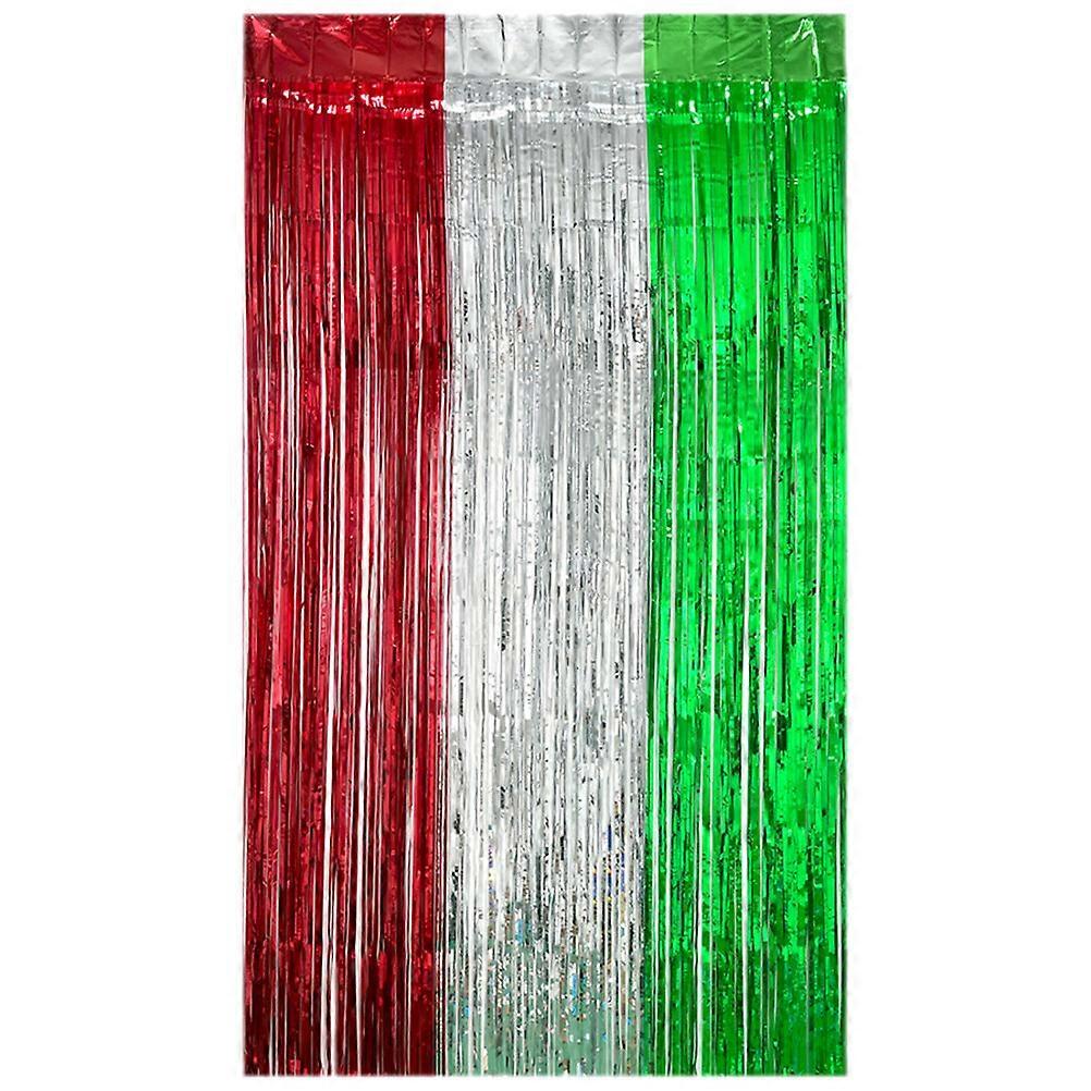 1 Set of Metallic Foil Fringe Backdrop Irish Party Tinsel Curtain Party Backdrop Curtain