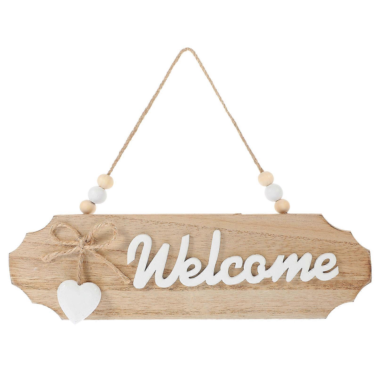 ようこそ木製の看板を吊るす看板の壁の看板の装飾ヴィンテージ吊り下げドアサイン家の装飾