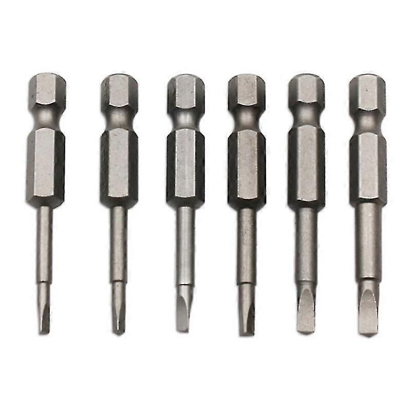 6 Pieces Magnetic Triangle Head Screwdriver Bits 50mm S2 Steel Triangular Tip