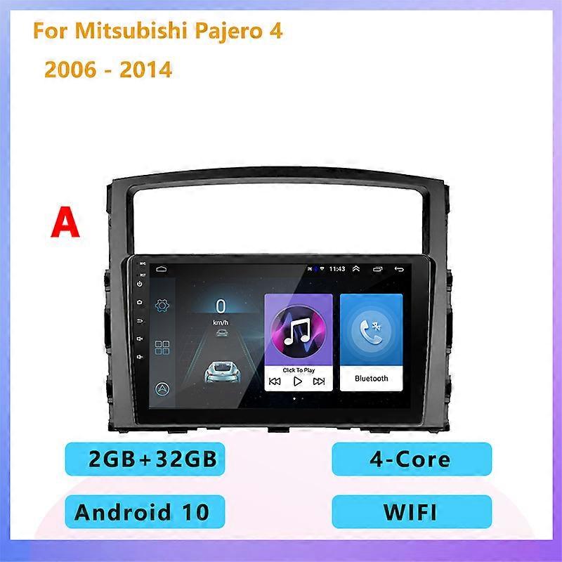 2GB+32GB 2 din Android 10 car radio multimedia player carplay Auto GPS navigation For Mitsubishi Pajero 4 V80 V90 2006 - 2014