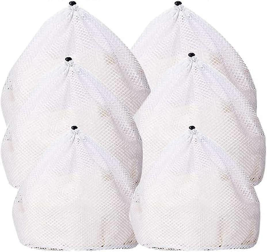 6 Pcs Drawstring Mesh Laundry Bag. 3 Sizes Durable Laundry Net Washing Bag