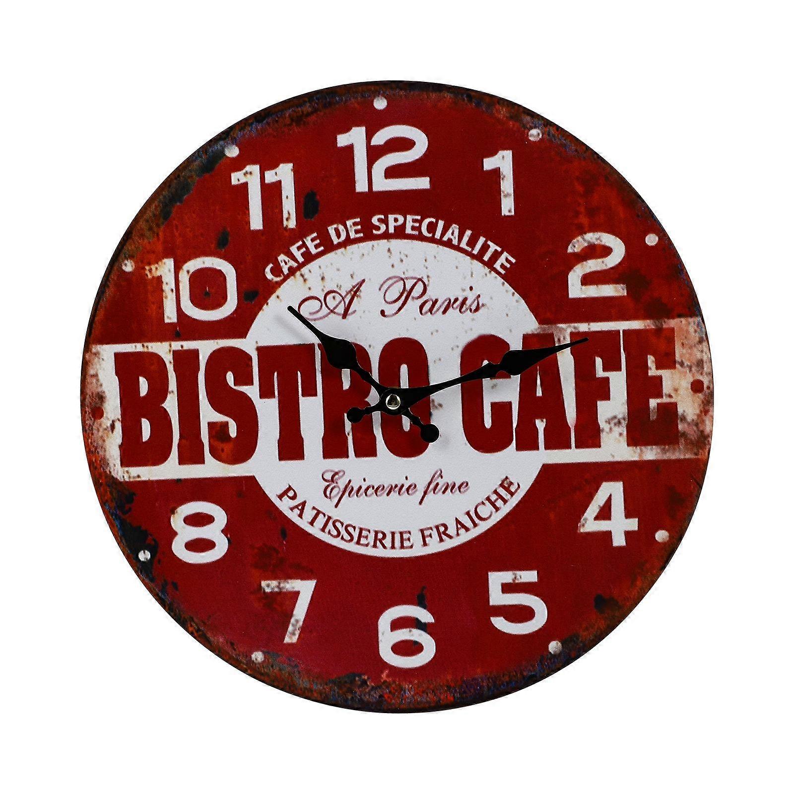 1pc Wall Clock Decoration Household Hanging Clock Creative Wooden Clock