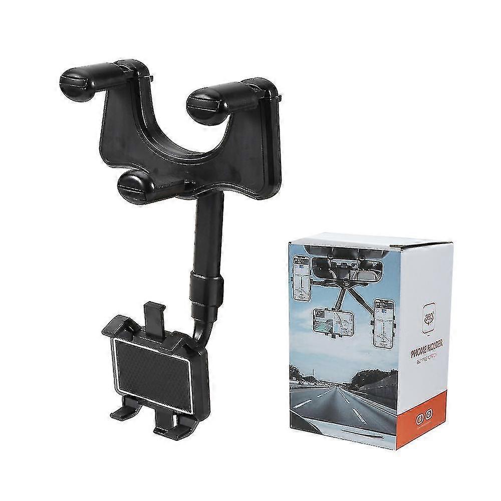 360 Car Rearview Mirror Mount Phone Holder Universal Vehicle Mount Phone Gps Holder Rotating Adjustable Telescopic Phone Holder