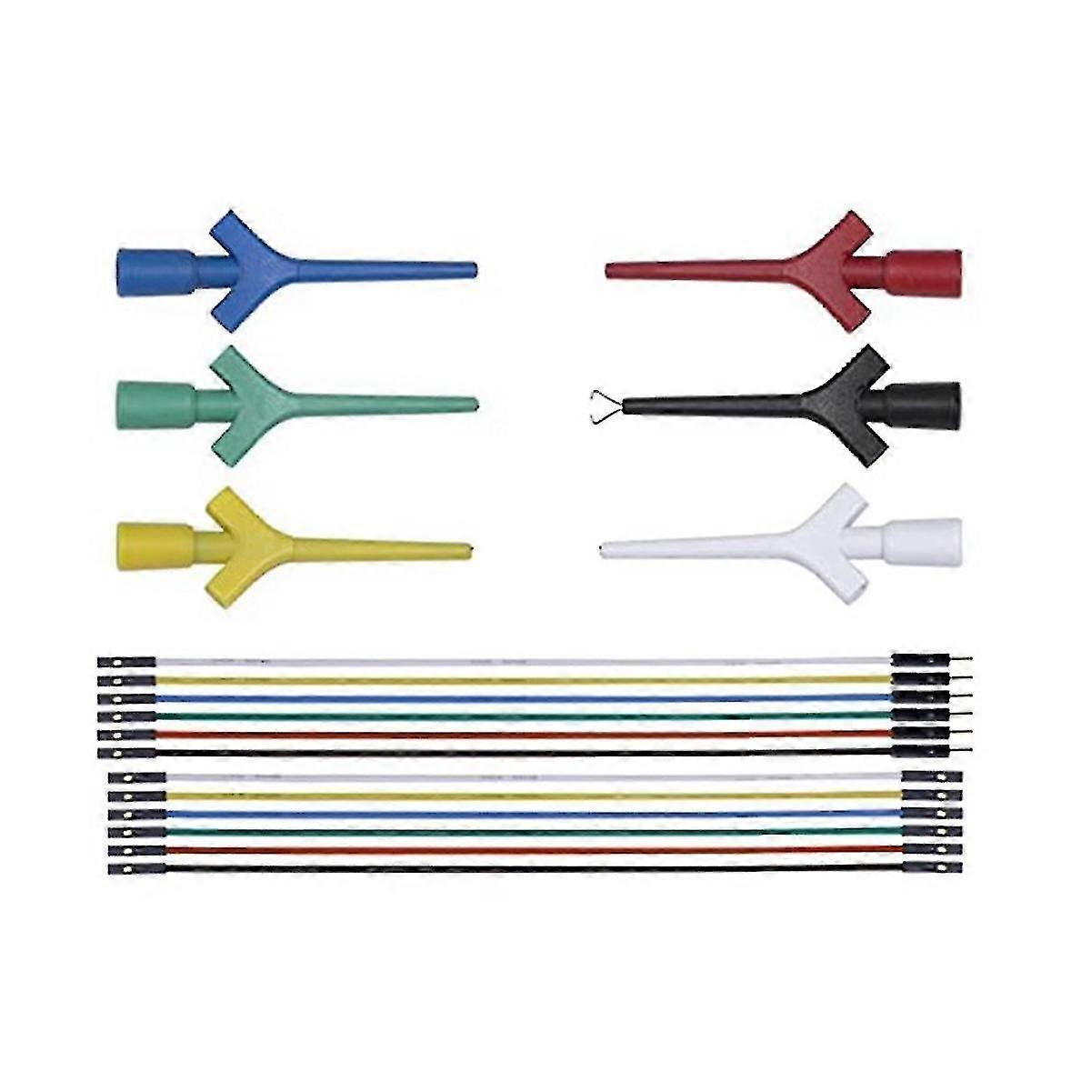 Test Lead Set,est Hook Clips Silicone Jumper Wires Cable For Logic Analyzer Electrical Testing