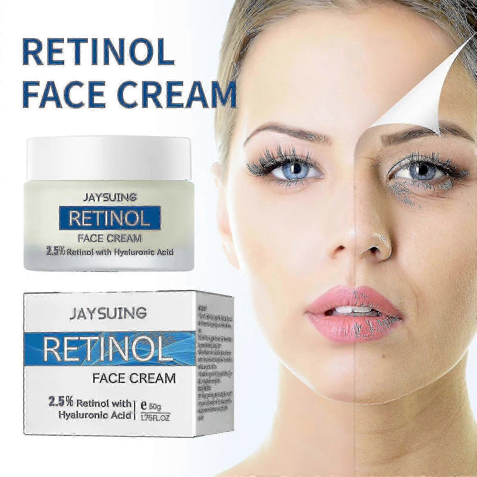 Jaysuing レチノール アンチエイジング クリームは、汚れや小じわを引き締めます 顔の肌に潤いを与え、若返らせる 保湿クリーム |