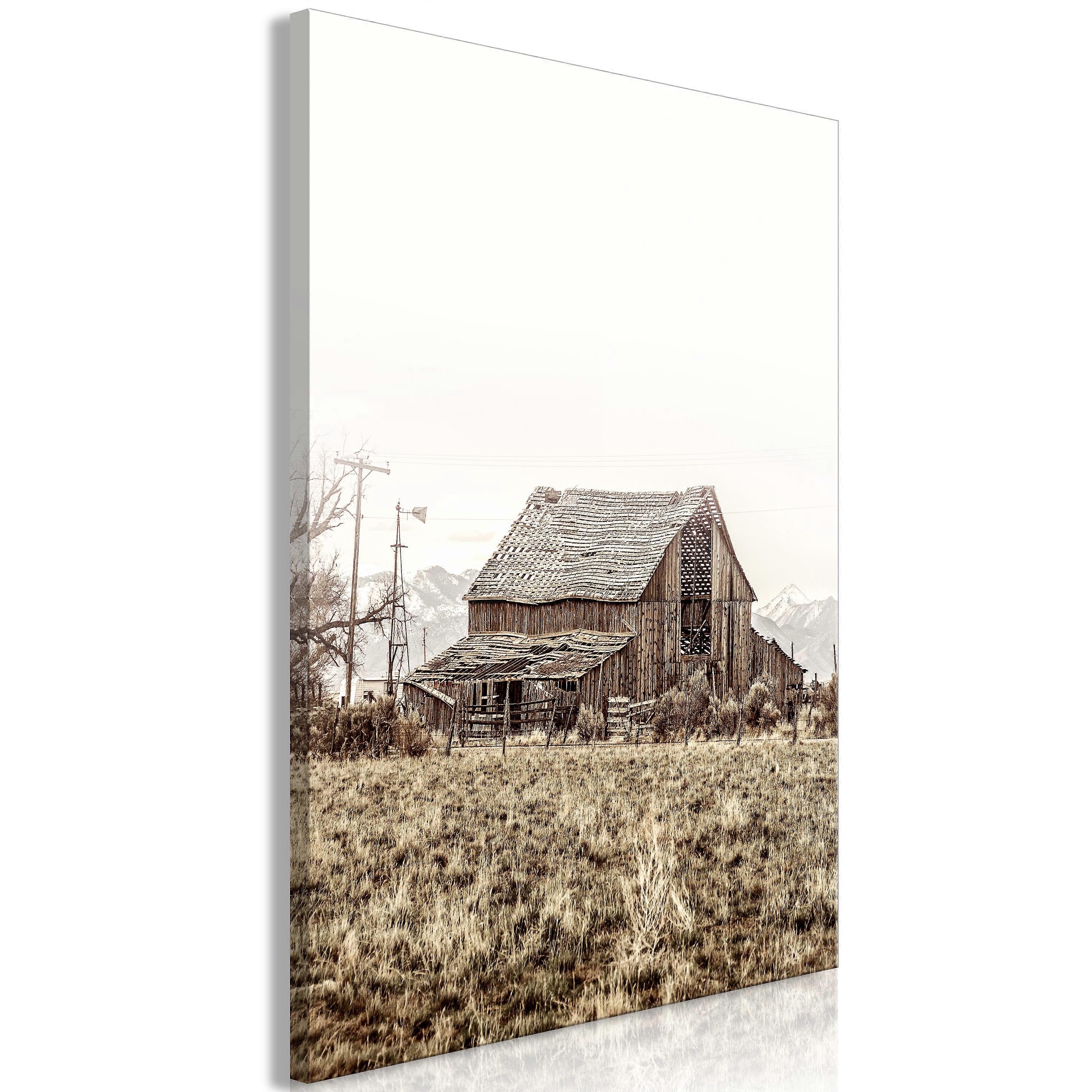 Leinwandbild - Verlassene Ranch (1 Teil) Hochformat
