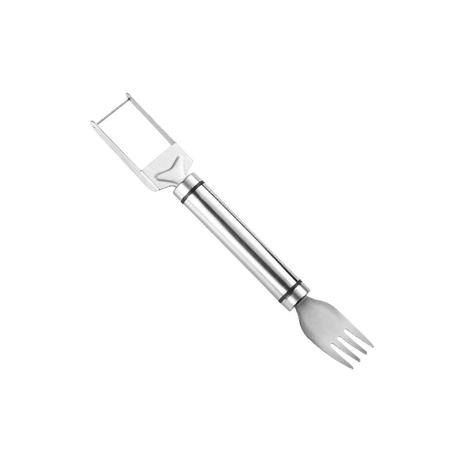 Stainless Steel Watermelon Slicer Fork 2-In-1 Multifunction Summer Watermelon Cube Maker Fruit Cutter Slicing Cutting Tool Kitchen Gadgets