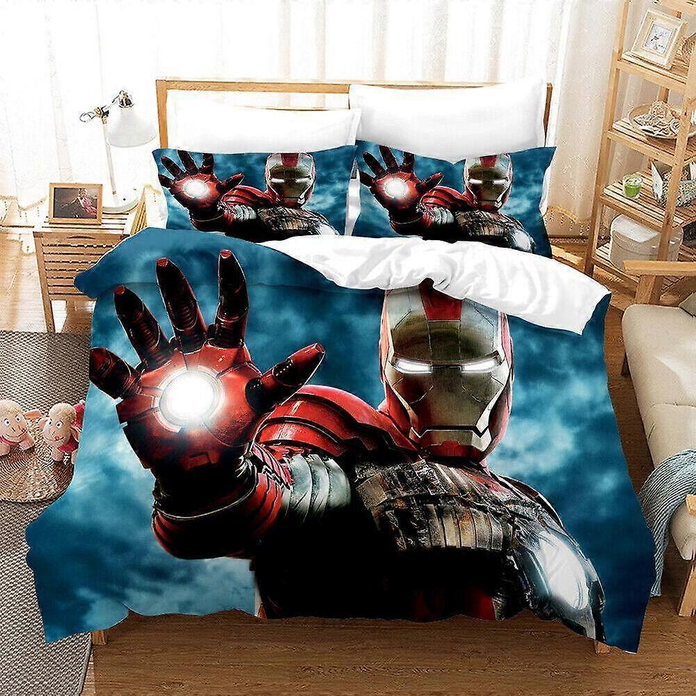 v3657 Bed Sheets Iron Man  Printed   Duvet Cover Set   Comforter Cover Soft Bed Sheets IU3657