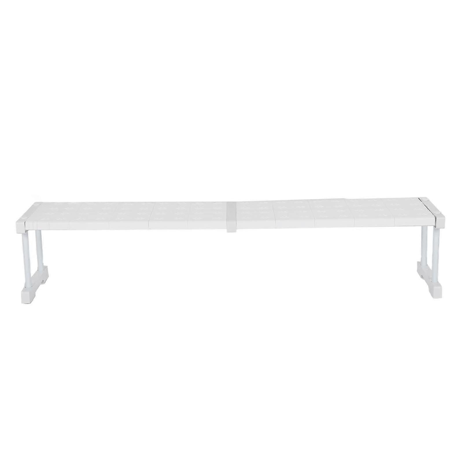 クローゼットキャビネット食器棚用拡張可能な棚積み重ね可能な121lb耐荷重ディバイダー収納ラック長さ87108cm / 34.342.5in