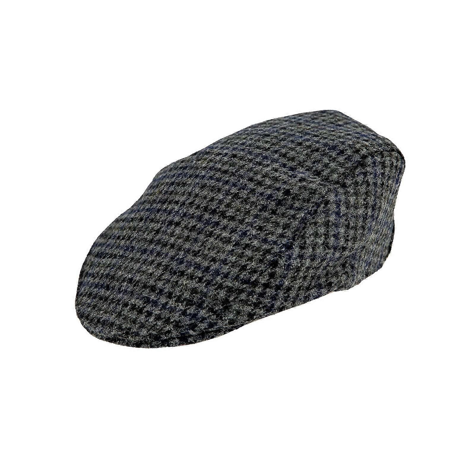 Dents Mens Abraham Moon Dogtooth Check Tweed Flat Cap Hat
