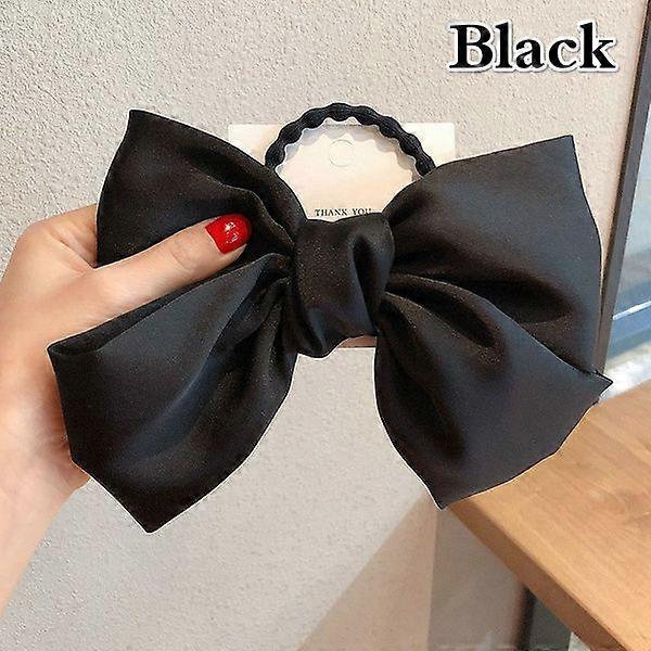 Dame hestehale Big Bow hårring [sort]