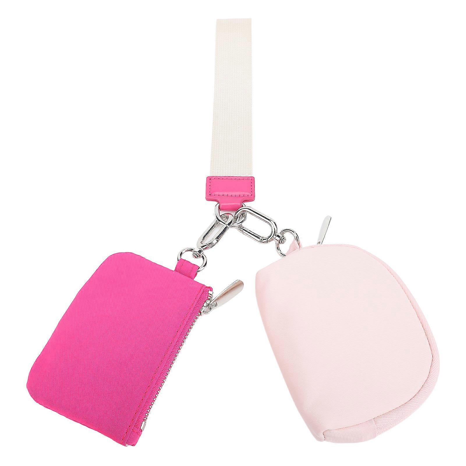 Mini Zip Around Double Pouch Wristlet Water Resistant Wallet