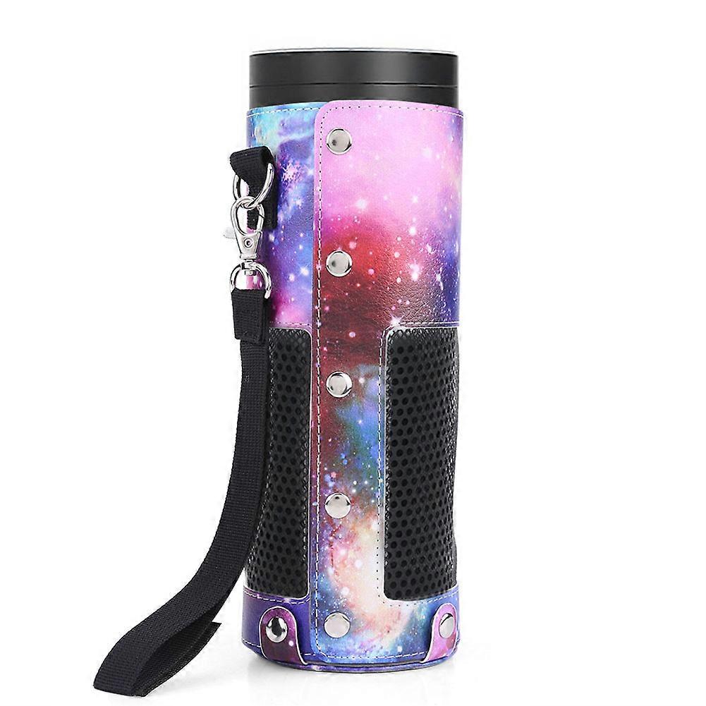 Portable PU Protective Skin Case Cover for Amazon Echo Plus/Echo 1st Generation Galaxy-pattern