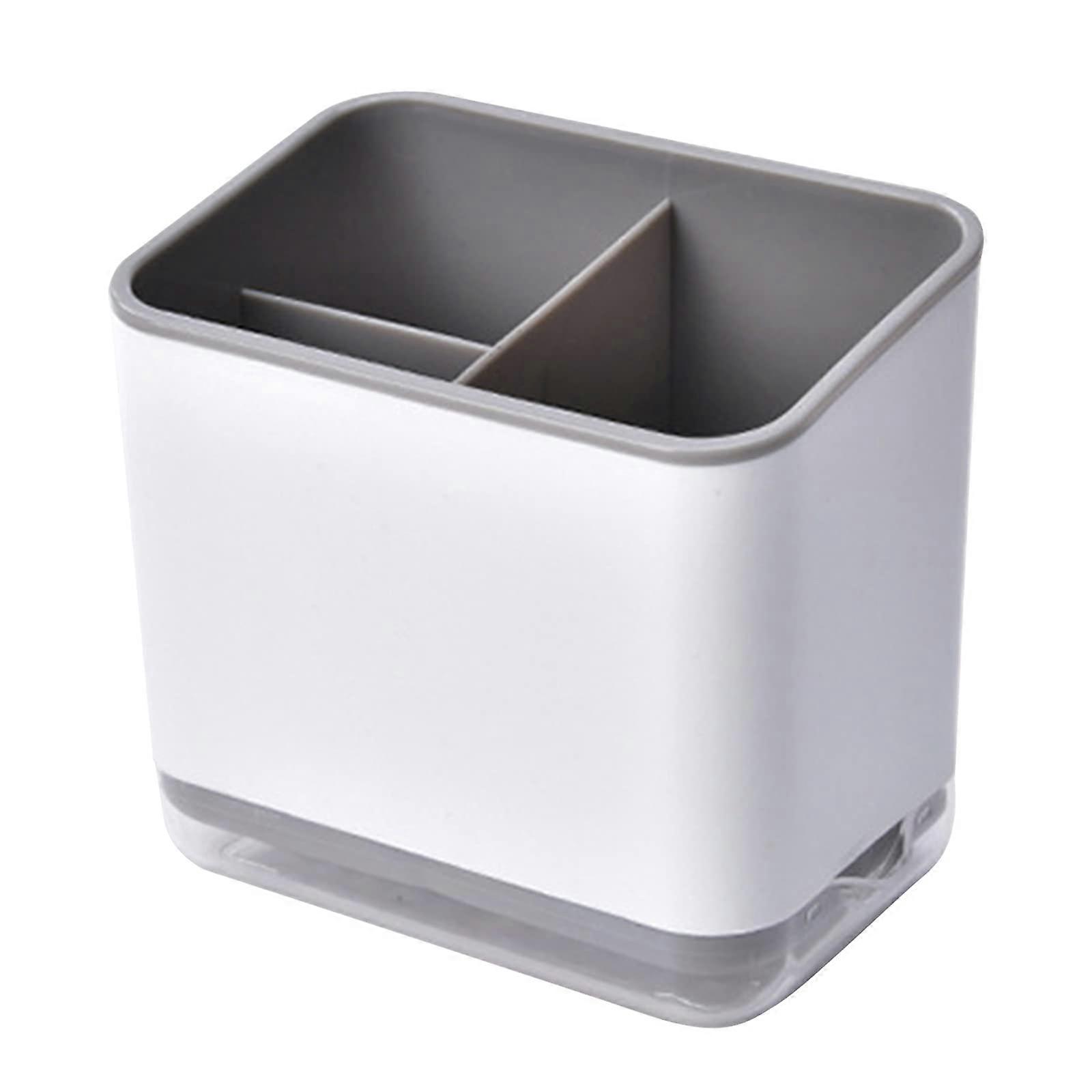 Kitchen utensil rack with 3 compartments for draining cutlery