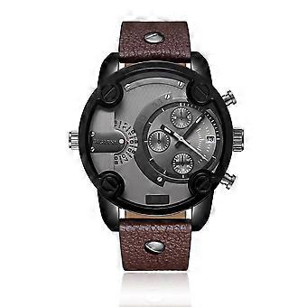 CAGARNY 6819 Multifunctional Dual Time Zone Quartz Business Sport Watch for Men