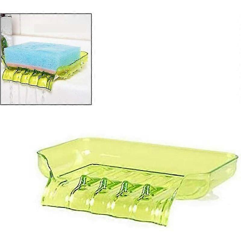 Hand Soap Dish, Self-Draining Soap Dish, Sponge Storage Rack, Drainer for Shower, Bathroom, Kitchen Sink