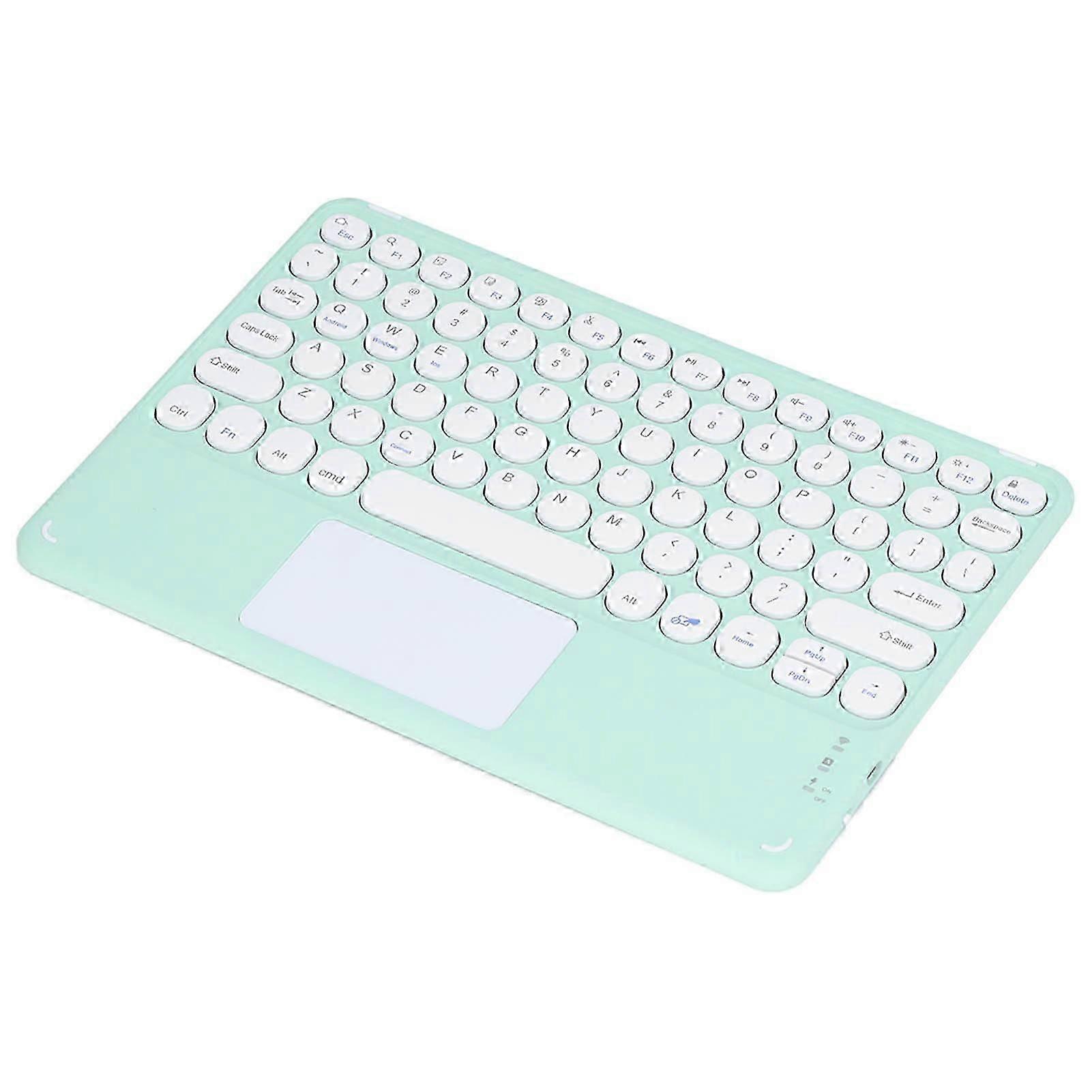 Touch Wireless Keyboard Round Keycaps Ergonomic Design Ultra Thin Smart Touch Wireless Keyboard For Tablets Laptops Green