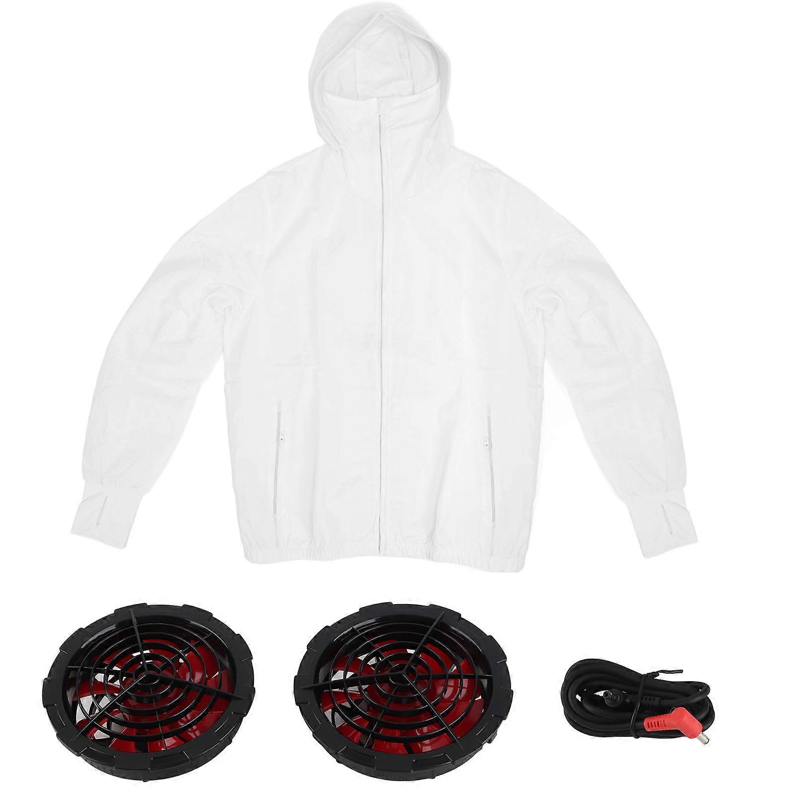 Men's Thin Breathable Cooling Vest with 2 Fans and 3 Speeds, USB Powered, 12V, Size L