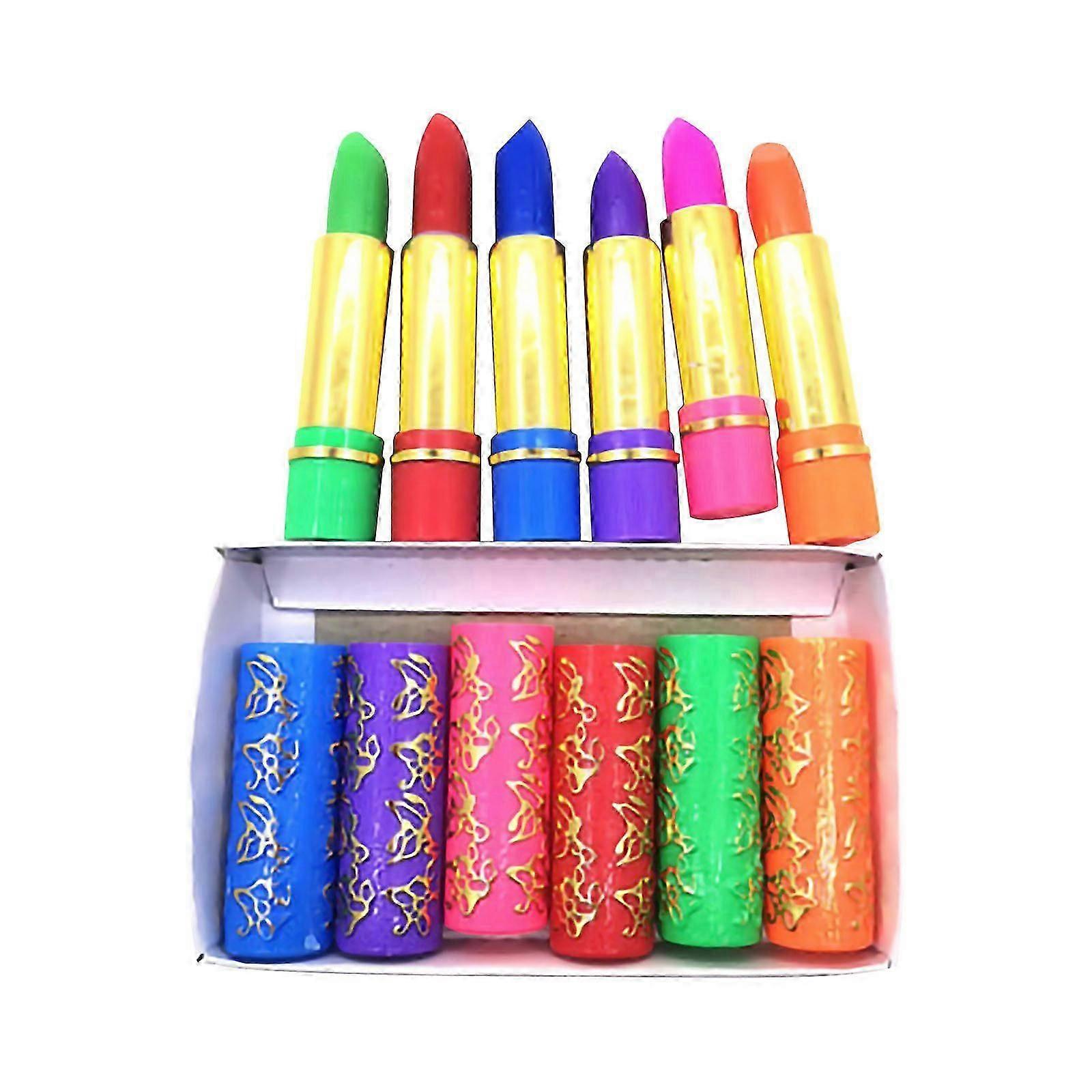 Butterfly Color-Changing Lip Balm Color Tube Butterfly Color-Changing Lipstick 6 Colors Mixed In A Box A