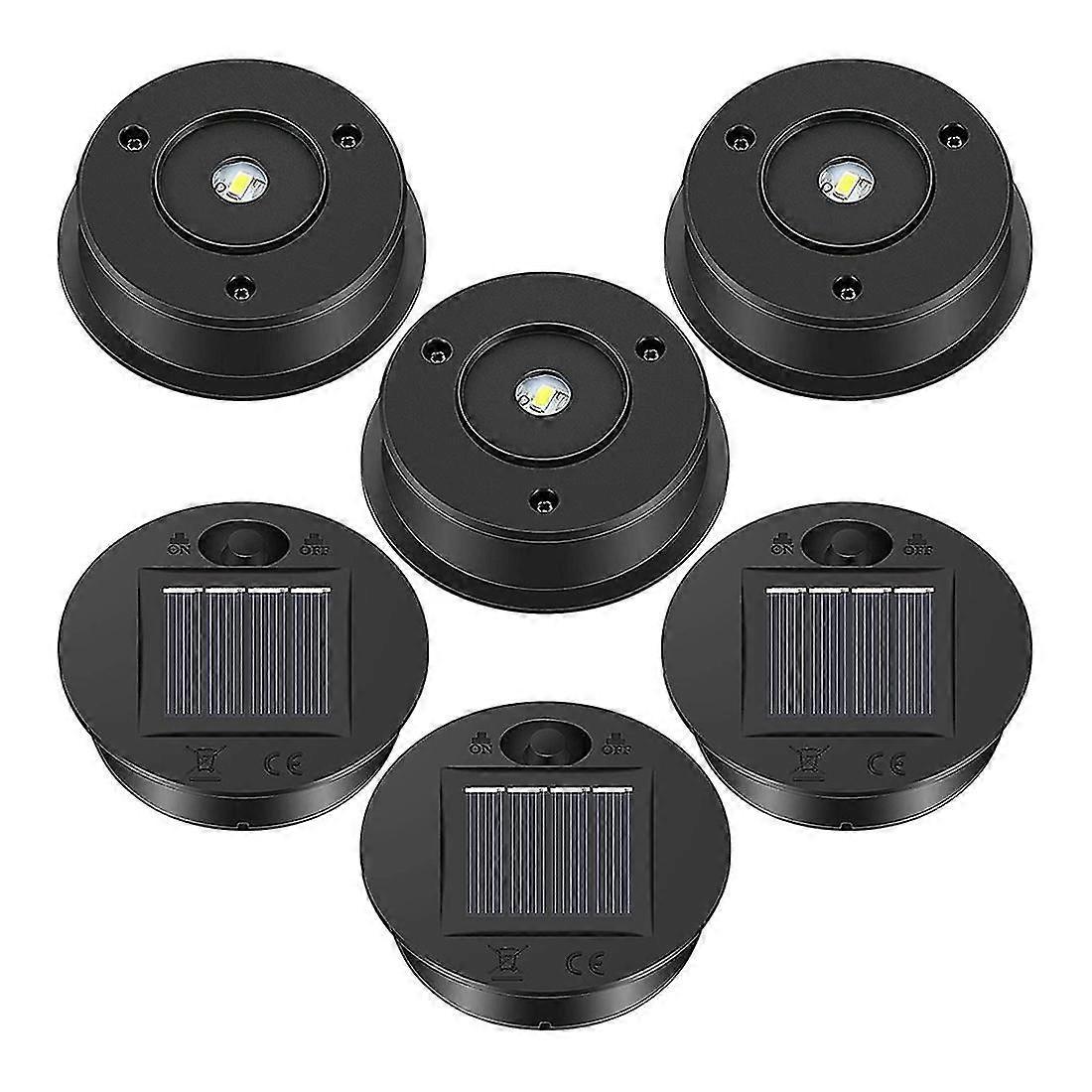 6 st solcellslampor byte topp 7 sollyktor delar LED solpanel lykta locklampor för ut