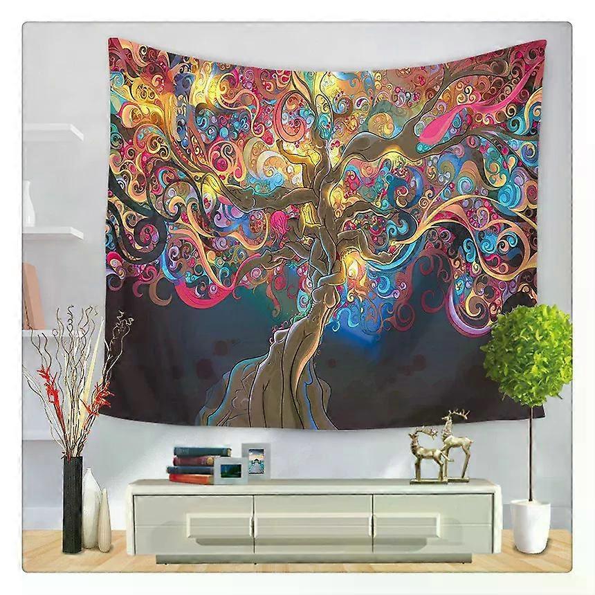 Wall Tapestry Hangings Psychedelic Tree Tapestries Home Decor - 200cm X 150cm