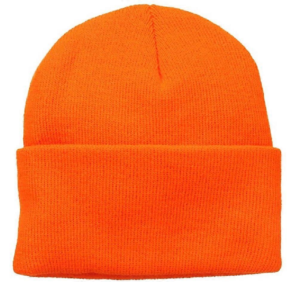 Neon cuff beanie for outdoor use
