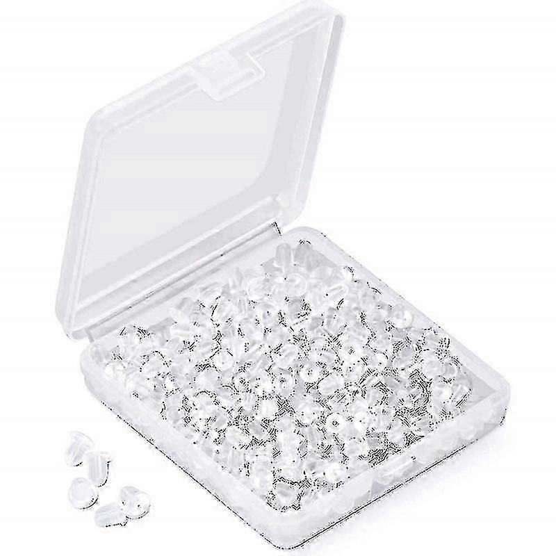 1200pcs Silicone Earring Backs Soft Transparent Ear Cushions
