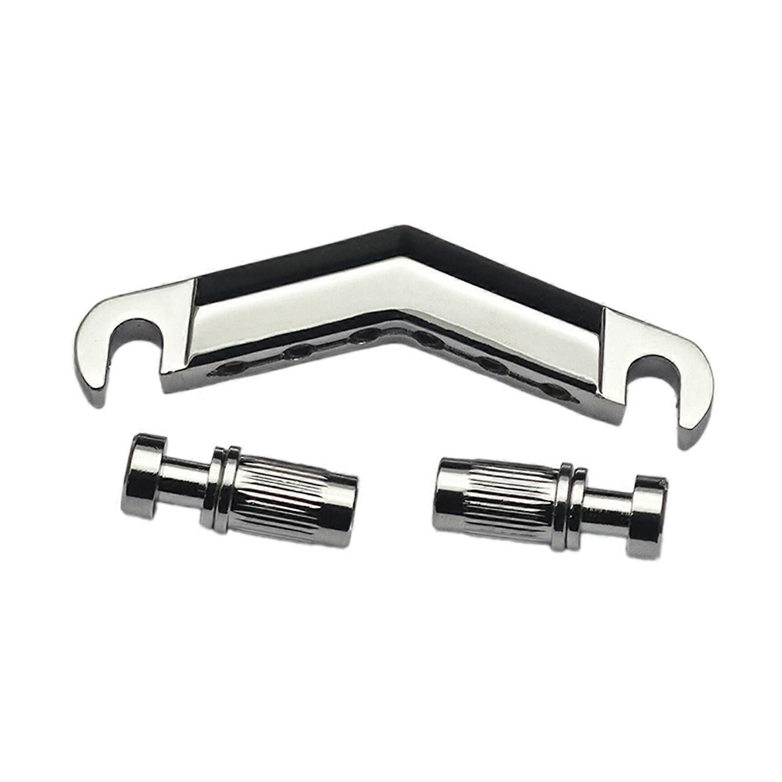 Bridge Tailpiece Bridge Guitar Accessory Metal V Shape for Six String Guitar