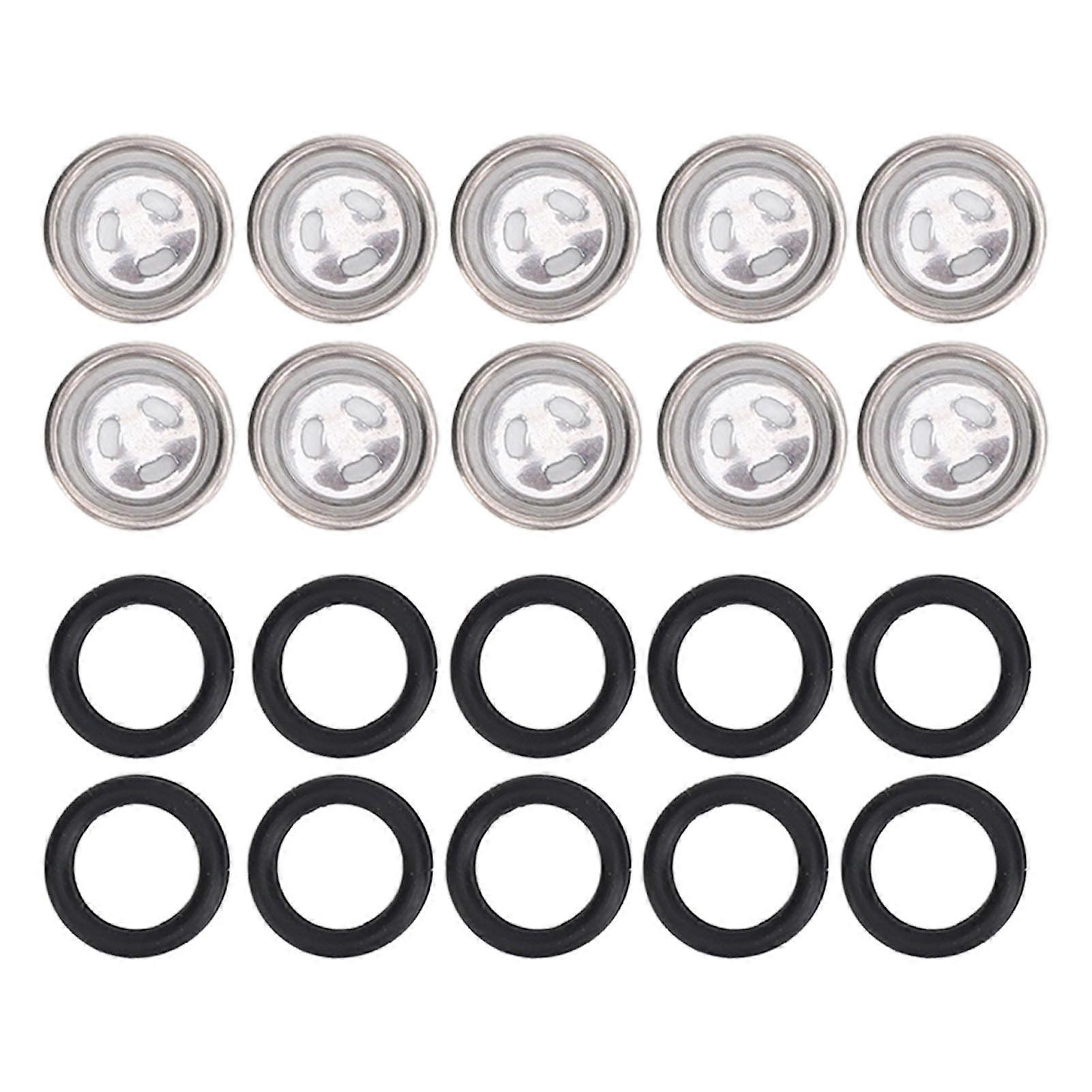 10 Pcs Motorcycle Brake Master Cylinder Indicator Light with O-Ring, Diameter: 12mm/0.5in