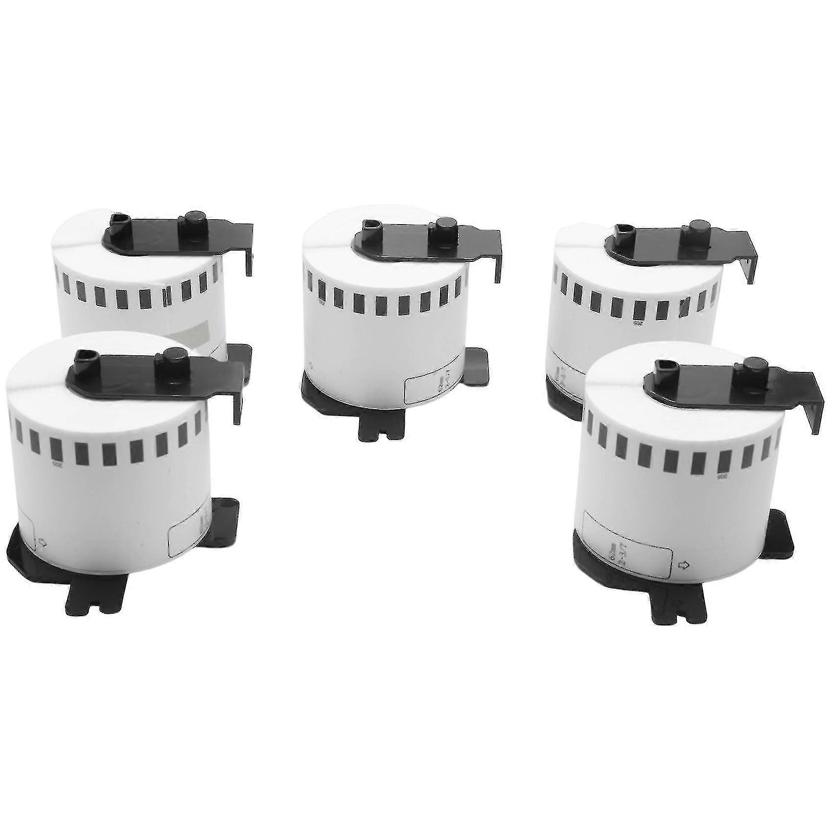 Brother QL-560/570 62mm Printer Labels (5-Pack) with Spool - Compatible Labels Roll
