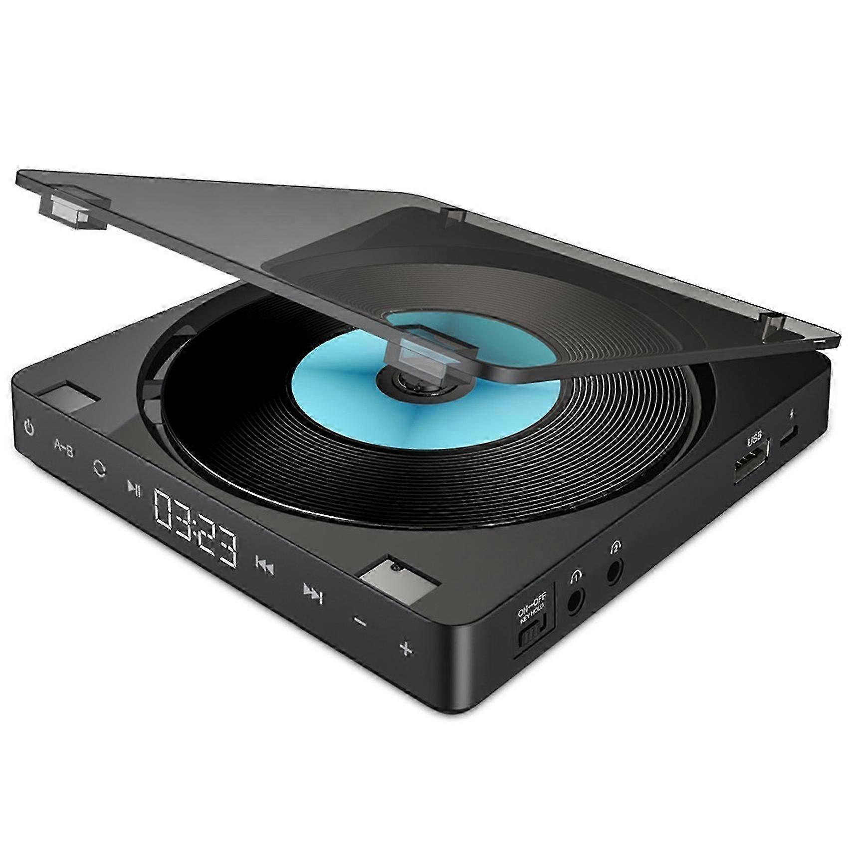 Portable Rechargeable CD Player Double Headphone Touch Button