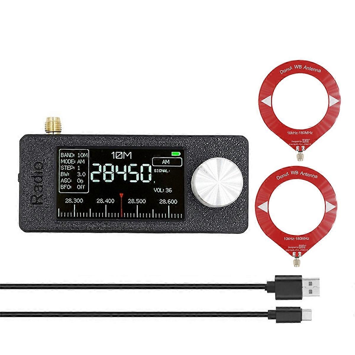 SI4732 Mini Radio Receiver 10Khz-180Mhz Portable Radio Receiver+Loop Antenna AM FM Radio HF SW MW V