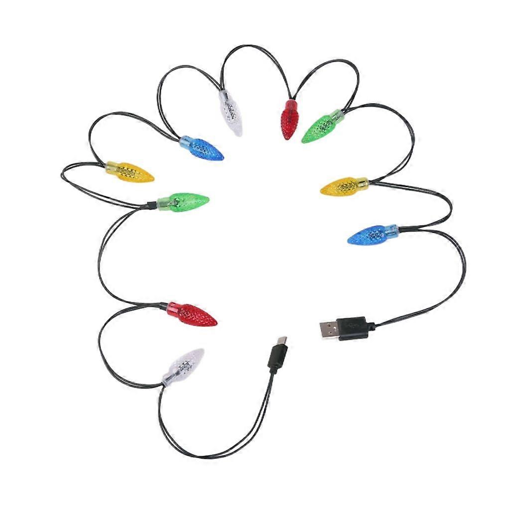 USB C LED String Light Kabel Färgglad Telefon Laddningskabel Kabel USB till Typ C