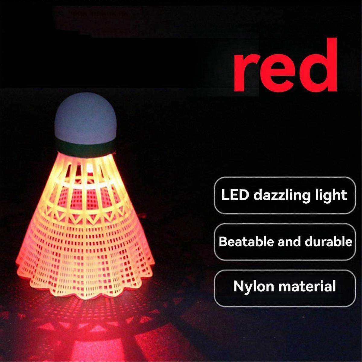 4 件发光羽毛球 LED 泡沫塑料运动羽毛球发光羽毛球羽毛球套装