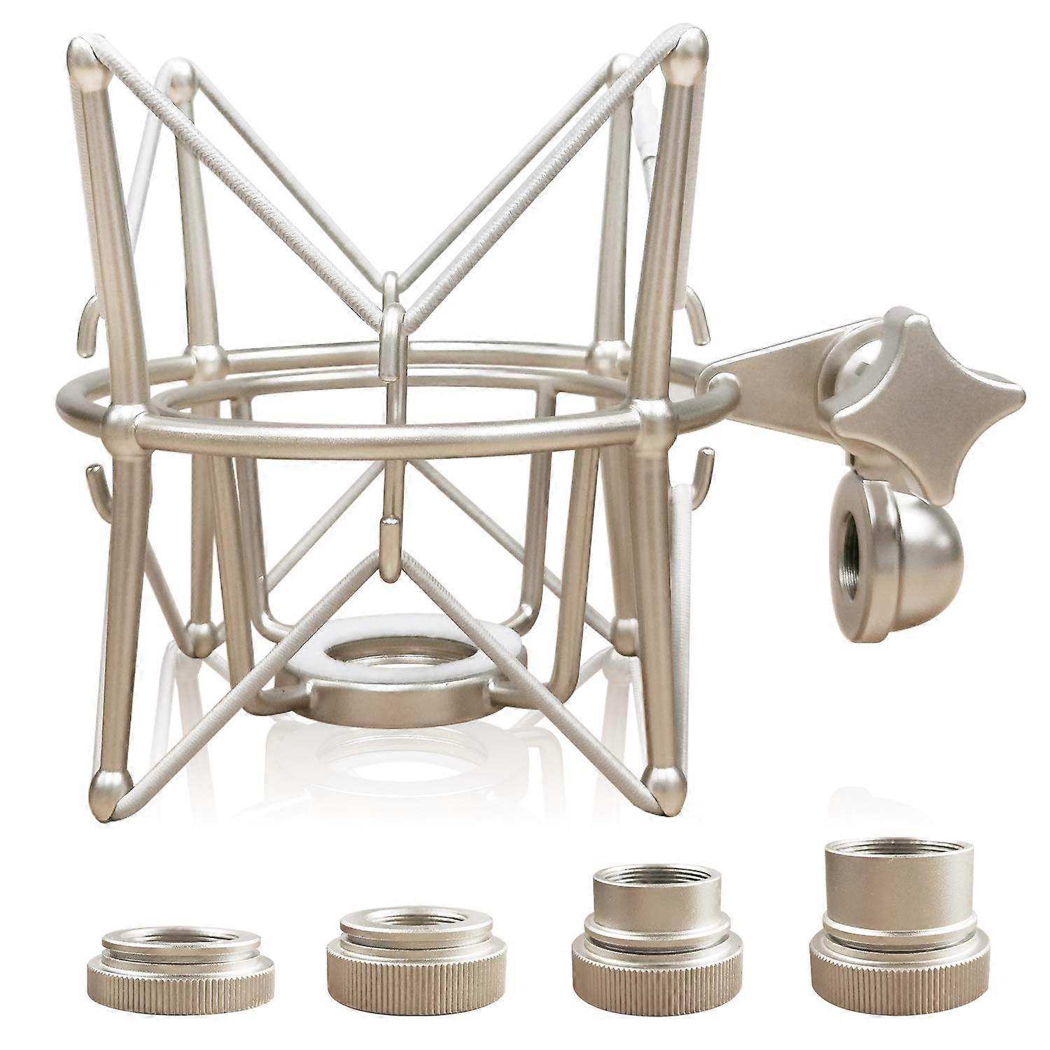 Anti-Vibration Microphone Shock Mount for Studio Recording, Adjustable Size, Compatible with Most Microphones