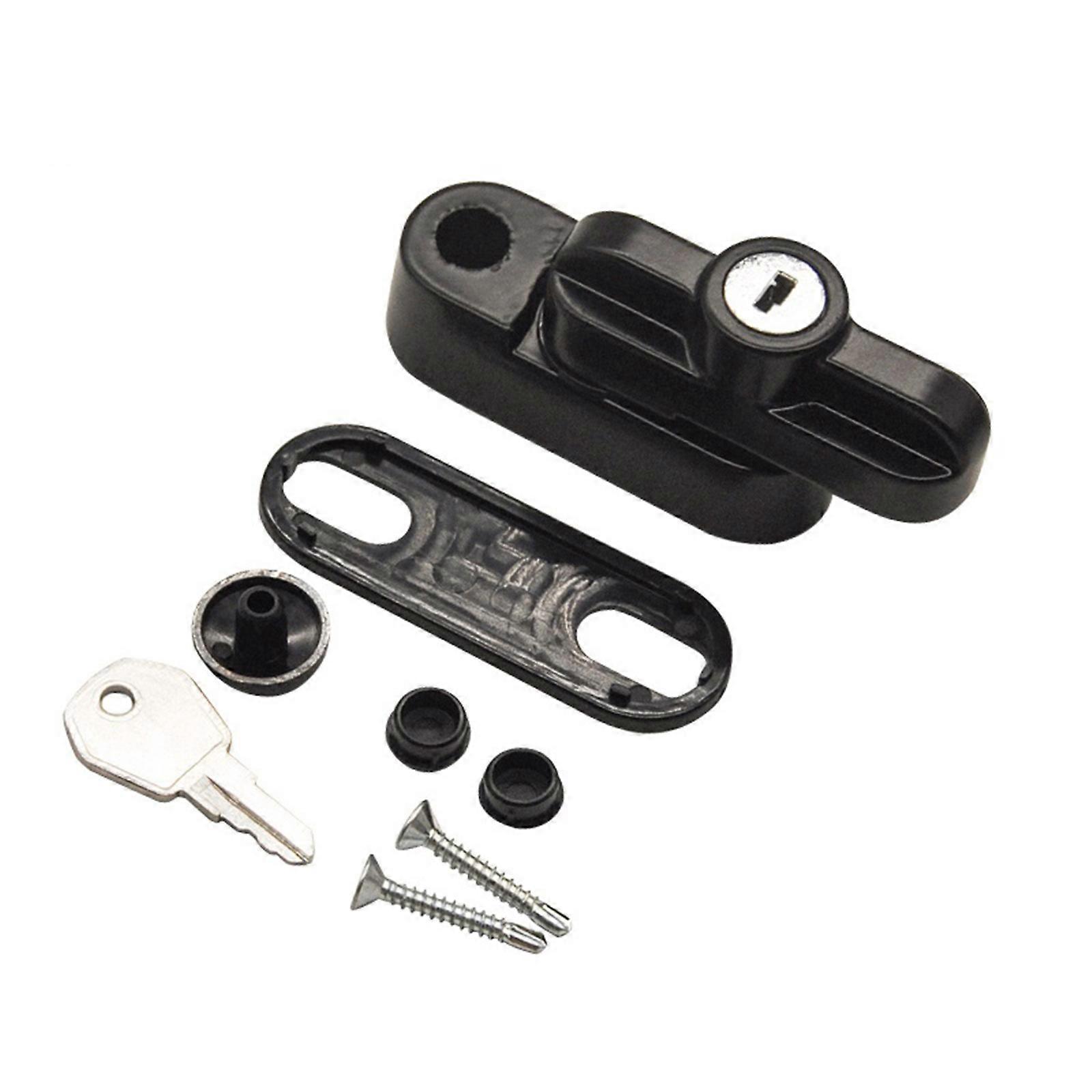 Reliable Zinc Cast Alloy Locks Strong Window Lock Buckles Window Locking System for Secure Windows & Doors Durable  Black