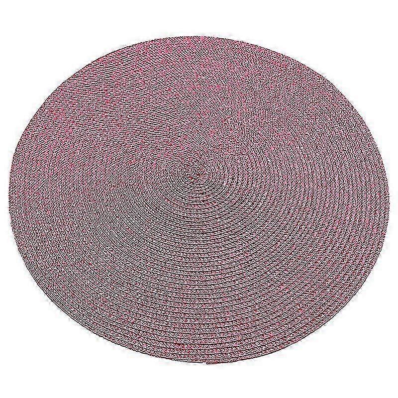 4pcs Dining Table Mat Woven Pad Heat Resistant Coaster(red)
