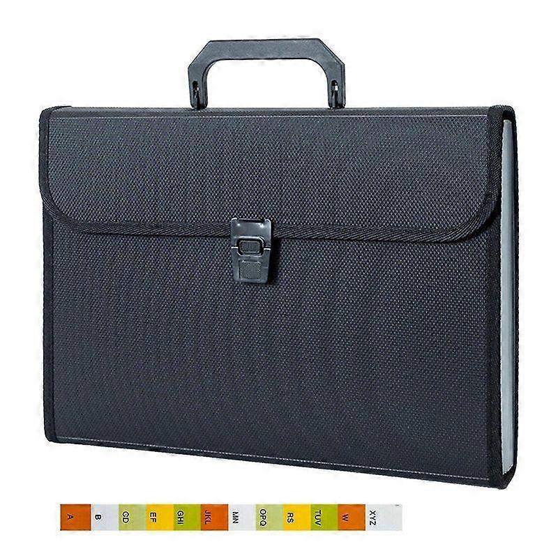 Organ bag folder Multi-layer file bag 13-layer student office portable file bag Test paper storage briefcase