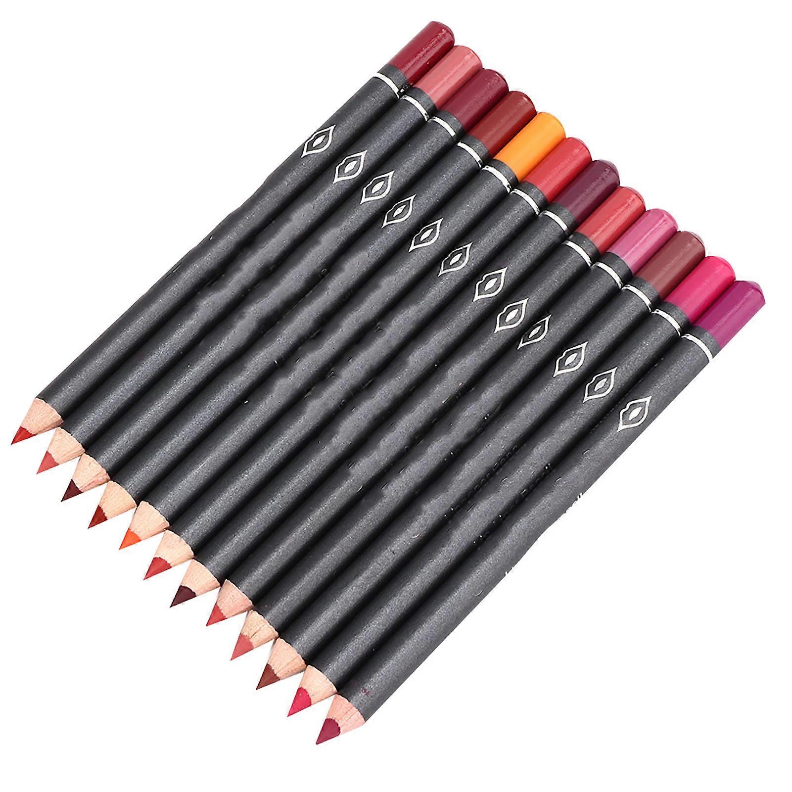 Vibely Lot de 12 crayons à lèvres mats et imperméables