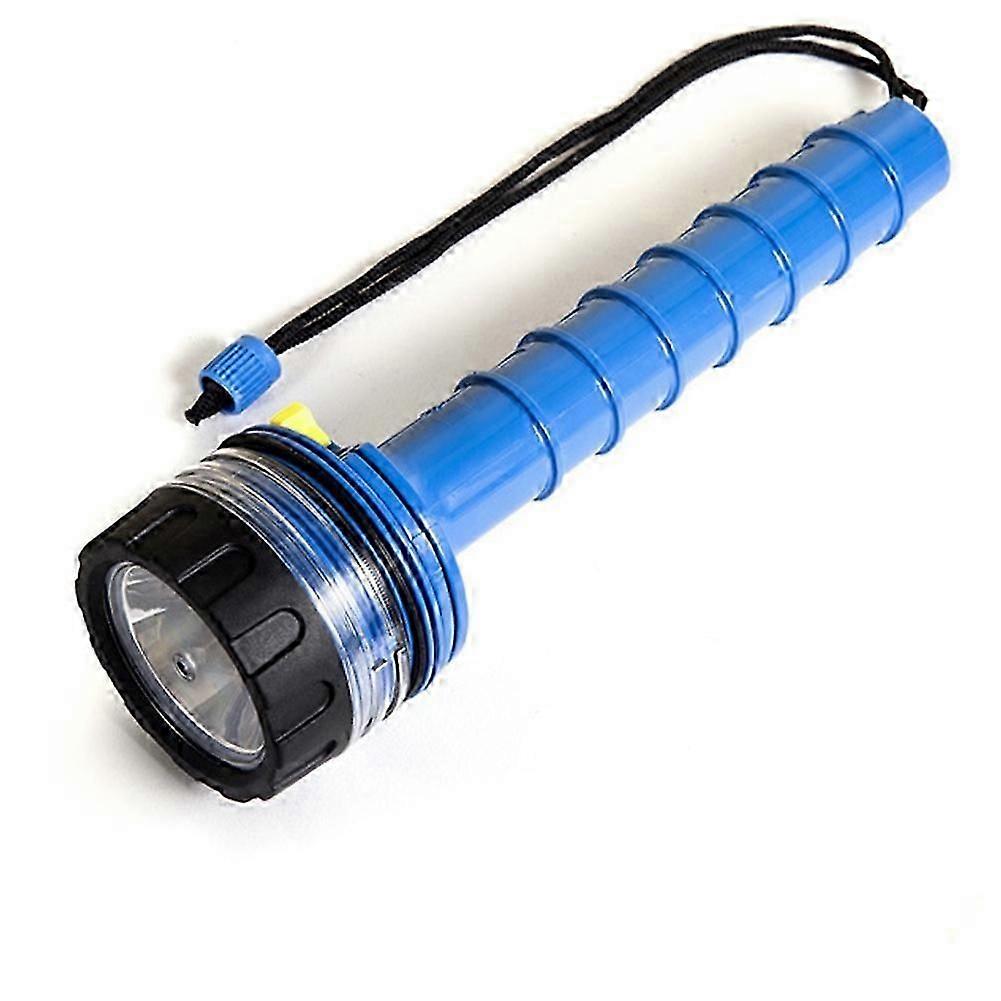 Scuba Deep Diving Light Professional Powerful Flashlight Underwater Waterproof LED Diver Light,Blue