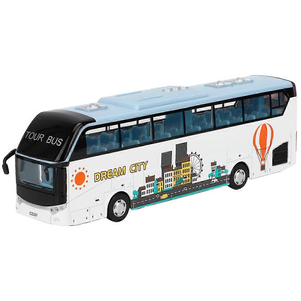 1:32 Alloy Tour Bus Double-Decker Sightseeing Buses Toy Model for Children Playing Decor