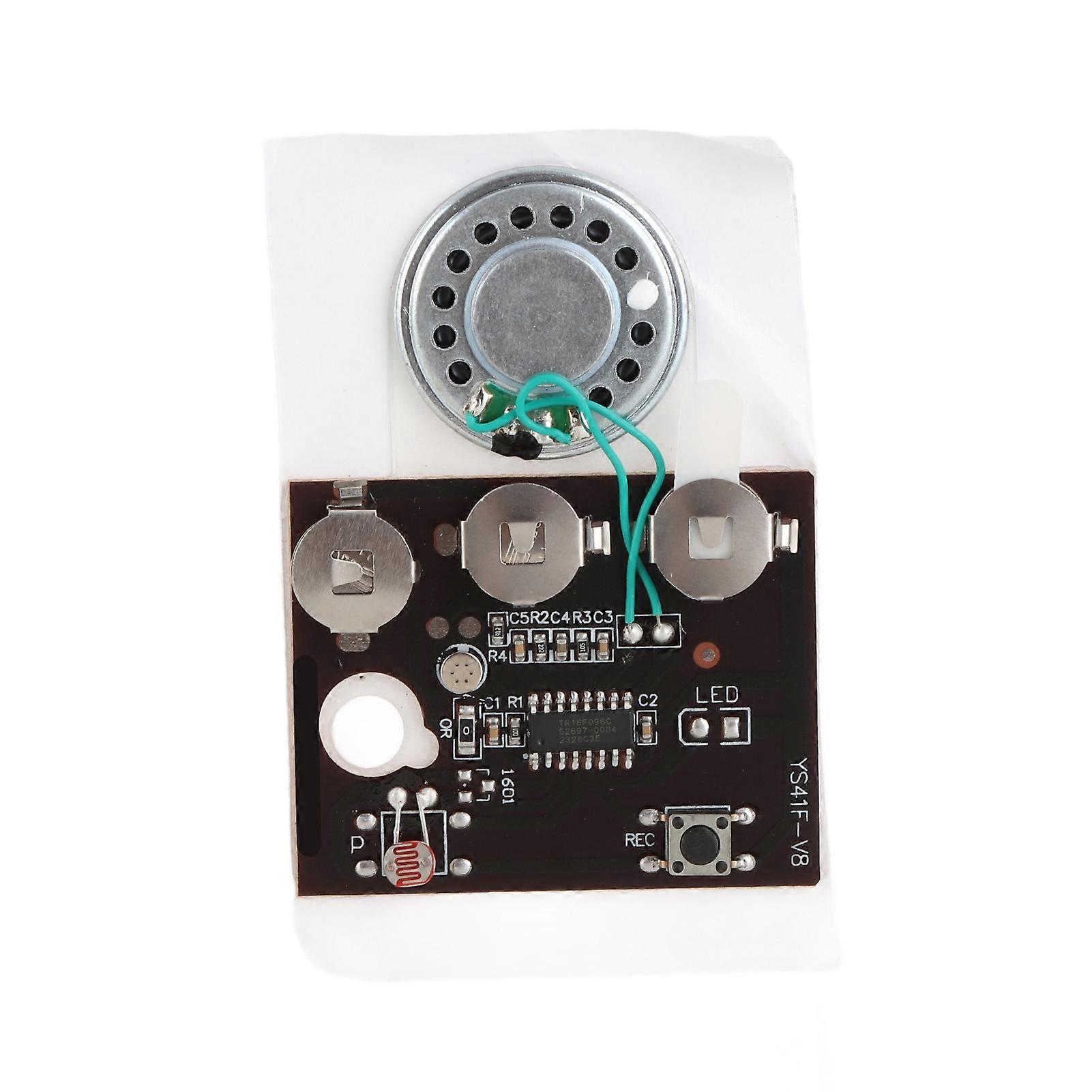 Recordable voice module chip button control, light-sensitive control