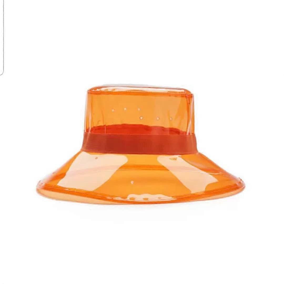 Bucket PVC Hat for Women and Men, UV Protection Beach Hats, Waterproof Sun Hats, Adjustable Size, Lightweight Design