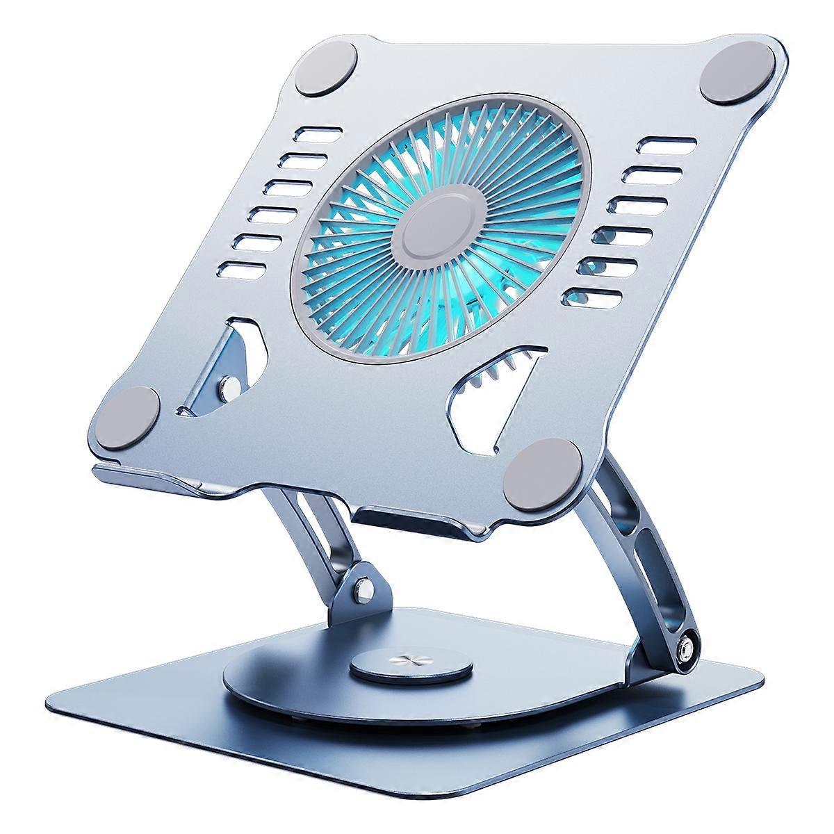 R- JUST HZ22-1 Rotating Dual-purpose Desktop Fan Aluminum Alloy Laptop Stand