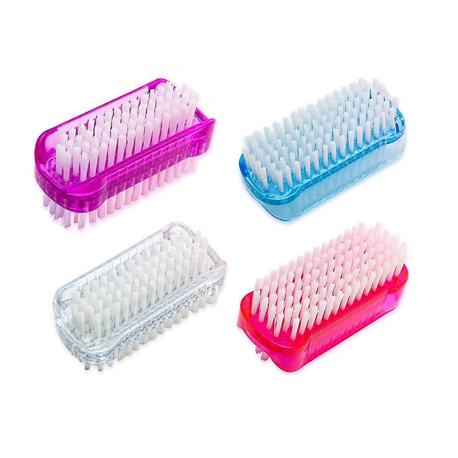 4 PCS Nail Brush Set for Cleaning Fingernails and Toenails, Soft and Hard Bristles, Dual-Sided, Men and Women Usage