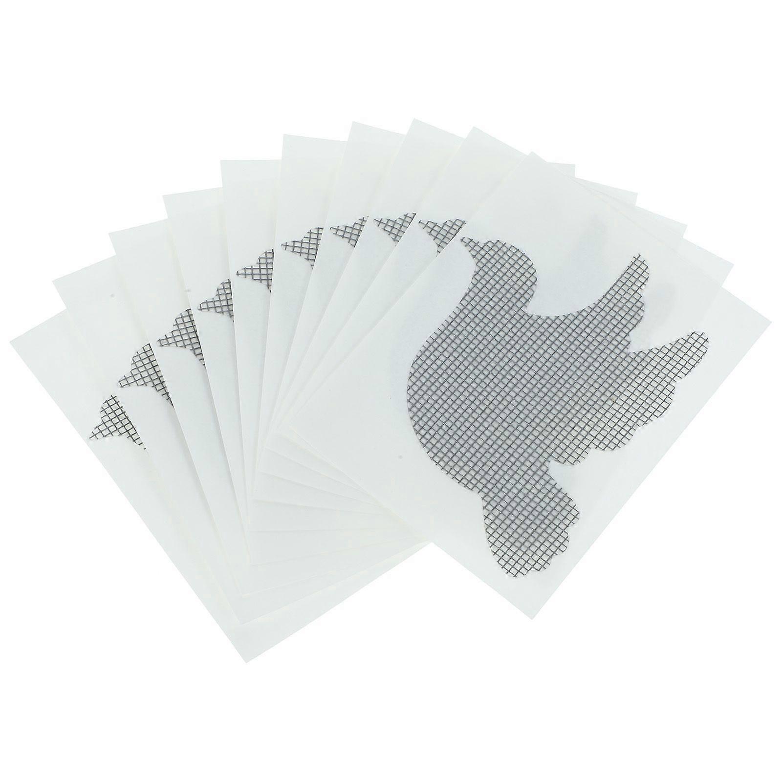 10pcs Patchs de réparation d’écran de fenêtre Auto-adhésif Patchs de réparation d’écran Maille Patchs de réparation murale